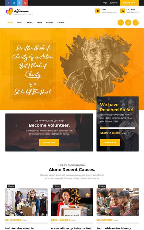 Alone WordPress Theme .